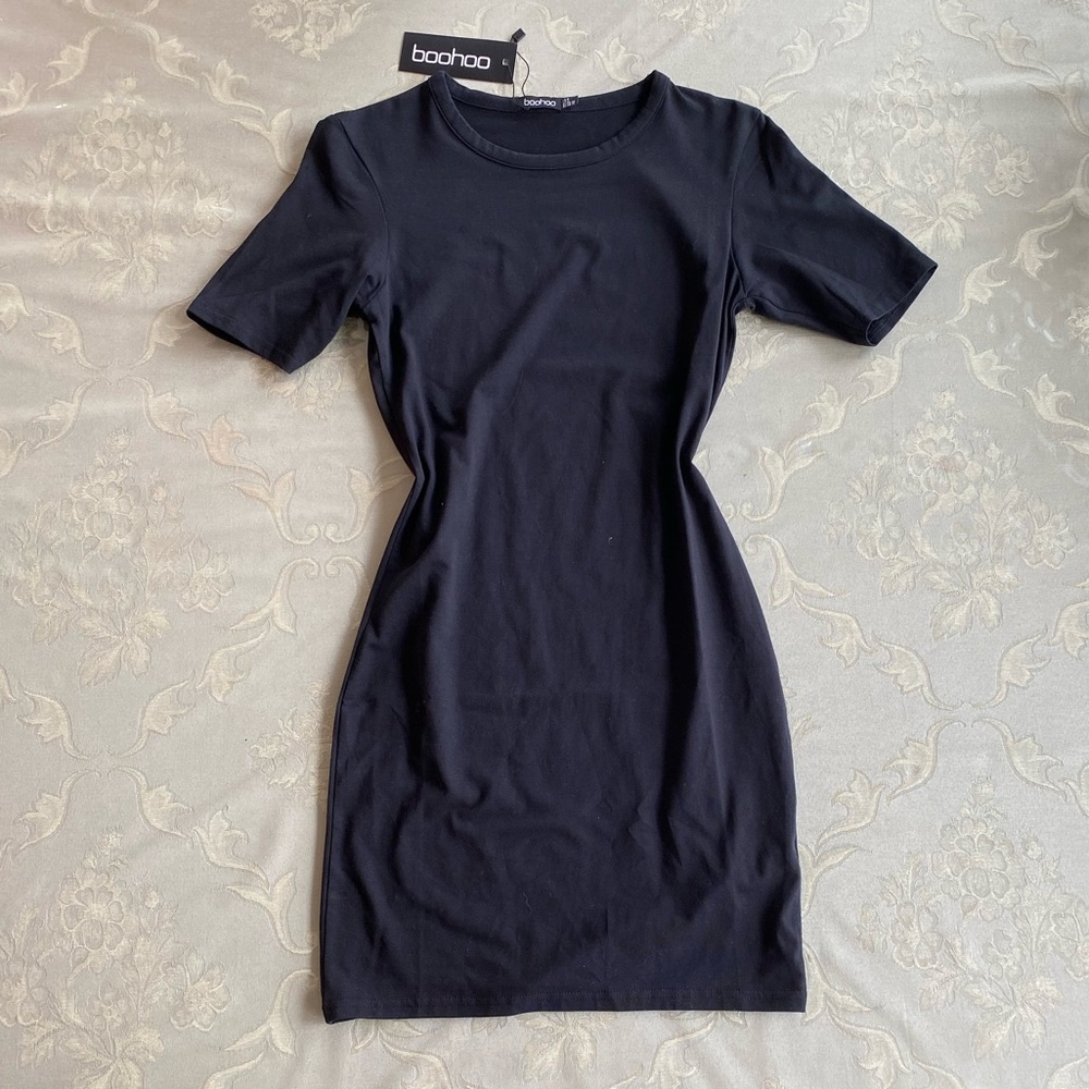 Boohoo Black T-Shirt Dress